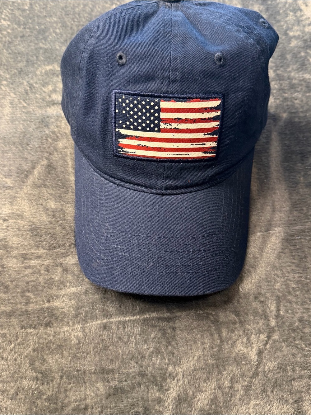 Nascar Navy Blue Strapback Hat with Embroidered Logo